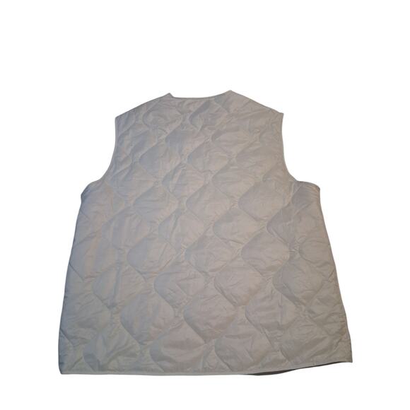 ASOS DESIGN Women's size 10 Oversized Quilted Collarless Gilet Casual Prep Vest - Picture 4 of 9